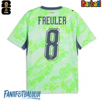 Elveția Remo Freuler #8 Tricou Fotbal Replică Mondial 2026 Barbati Deplasare